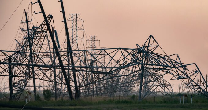 Downed powerlines from 5.24.2024 Houston derecho